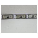 Lot of Three 1957, 57A, 57B Silver Certificates