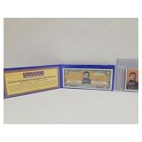 Colorized Honus Wagner Legal $2 Note & Replica Sig