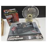 Handy Heater, Air Compresser & Small Fan