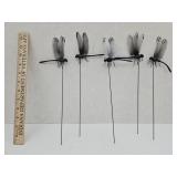 New Dragofly Plant Stakes (5) 12" T