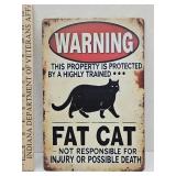 New Cat Metal Sign 8" x12"