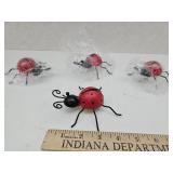 New Metal Ladybug Garden Art 4"