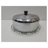 Cake Plate w/Metal Dome