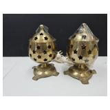 2 Brass Electric Lights WORKS 6"h