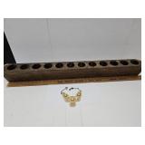 Primitive 12 Hole Sugar Mold & VTG Necklace