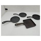 Lot of Personal Size Cast Iron Skillets