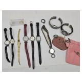 Lot of Watches, Untested , Rings & Pink Ribbon Pin