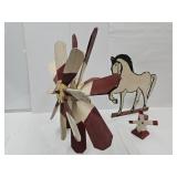 Vintage Wirligig  Weather Vane & Sm Windmill