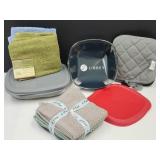 New Potholders, Dish Cloths,& Libbey sTORAGE
