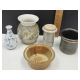 Signed Pottery Lot Wishon Harrell, Muncie, IN +