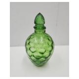 VTG Wheaton Ware Honeycomb Decanter w Lid 11 "H