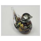 Joe Rice Art Glass Bird Paperweight