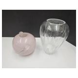 2 Modern Decorative Vases 5"H & 9"H