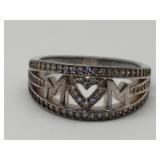 New 925 Silver MOM ring Sz 8