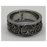 New 925 Silver Tree of Life Ring Sz 7
