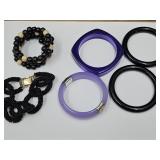 Nice Costume Bracelet Lot-Black & Purple
