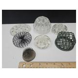VTG Flower Frogs, Glass & Metal