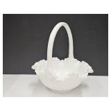 Fenton Hobnail Glass Basket 8"Wide