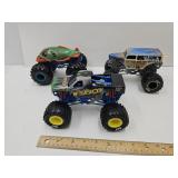 3 Toy Monster Trucks 8"