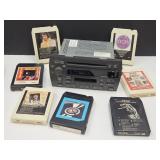 8 Track Tapes & Car Cassette Player