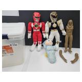 VTG Glow Worm, Power Rangers, Chewbacca,Tote