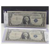 Lot of Two 1957, 57A Silver Certificates