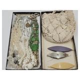Vintage Costume Jewelry Swarvoski, Boye Thread +