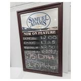 SAMUEL ADAMS Miirored Chalkboard Sign 24 x 36"