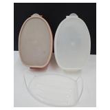 2 Tupperware Ham Carriers Food Storage
