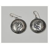Navajo Sterling Kokopelli Earrings