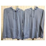 2 Hoodie Long Sleeve T Shirts Sz L