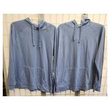 2 Hoodie Long Sleeve T Shirts Sz L