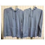 2 Hoodie Long Sleeve T Shirts Sz L