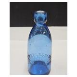 LaPorte Indiana Cobalt Glass Bottle Charles BAUER