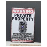 New Metal Warning Sign 8" x 12"