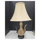 25" high Resin Tea Kettle Table Lamp