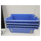 4 Storage Tote Bins 21 x 12 x 6.5"h