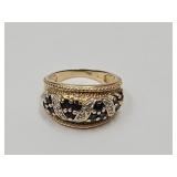 14 K Gold Ring  With Gems Size 7