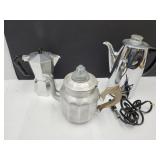 Sunbeam, & Aluminum Percolators, Italy Pot