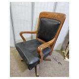 Oak with Leather Antique Office Chair