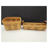 Longaberger Baskets 8.5 x6" & 11.5" x 5 1/4"