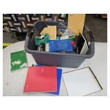 Tote of Office Supplies