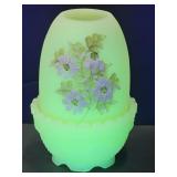 Hand Painted Fenton Glass Fairy Lamp  4.5" high