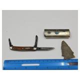 Imperial Pocket Knife, Arrowhead & Lighter Cover
