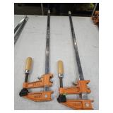 2 Metal Bar Clamps 24"