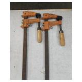 2 Metal Bar Clamps 24"