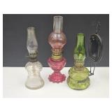 VTG  Mini Oil Lamps 8.5 to 10" h One w Reflector