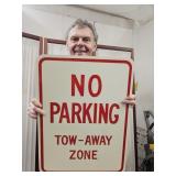 New Heavy Metal NO PARKING TOW AWAY Zone 18 x 24"