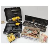Dewalt 12 V Drill untested, & Hand Tools
