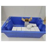 1 Storage Tote Bin & 8  LED Light Bulbs